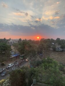 Sunset from hotel's room
